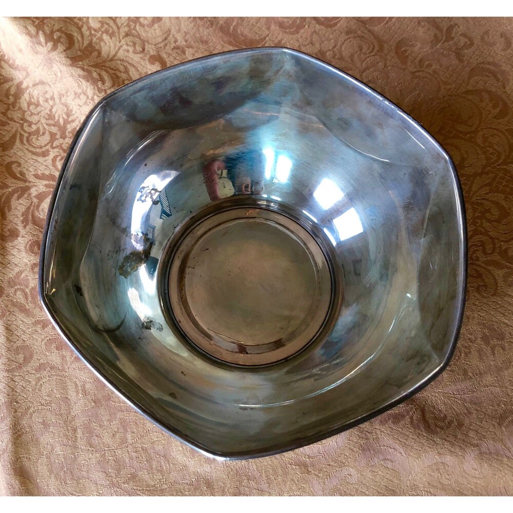 Vintage 8in Silver Plate Serving Bowl, International Silver Company Original Box - Picture 2 of 5